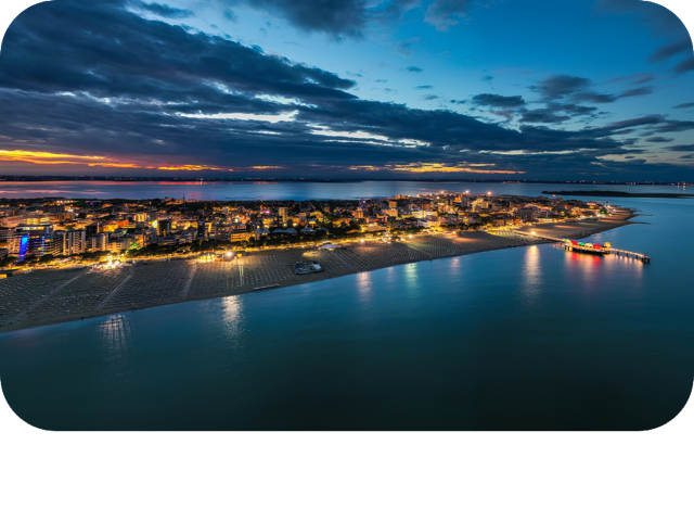 Noční pláž Lignano Lignano_noc3png